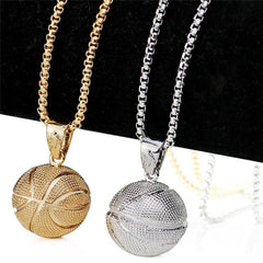 Men's Basketball Football Pendant Necklace Sports Jewelry