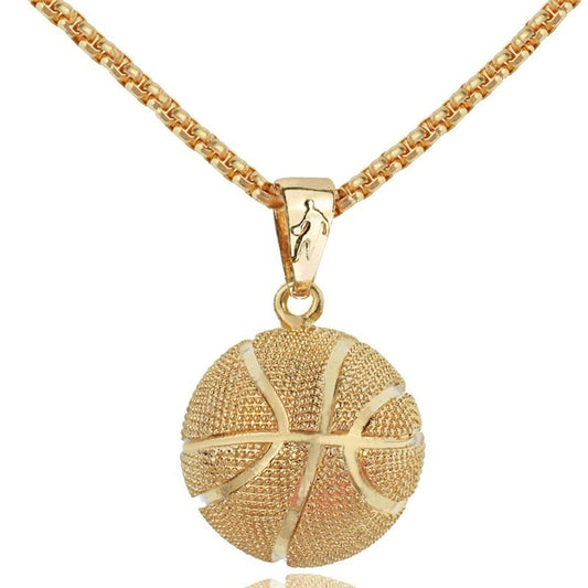 Men's Basketball Football Pendant Necklace Sports Jewelry