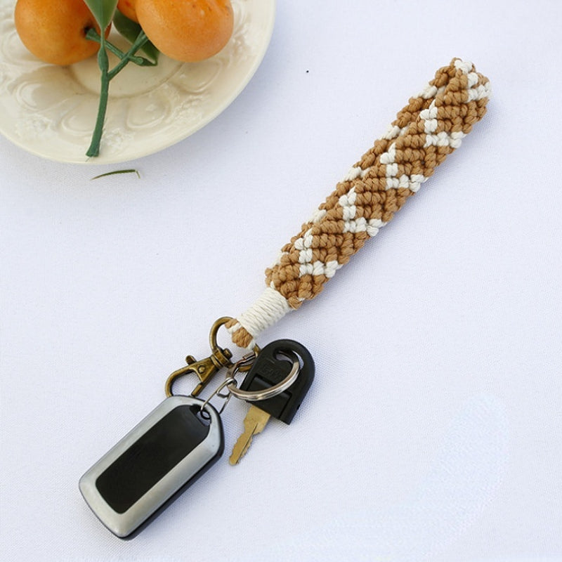Boho Rope Keychain - Car Accessory for Key Storage
