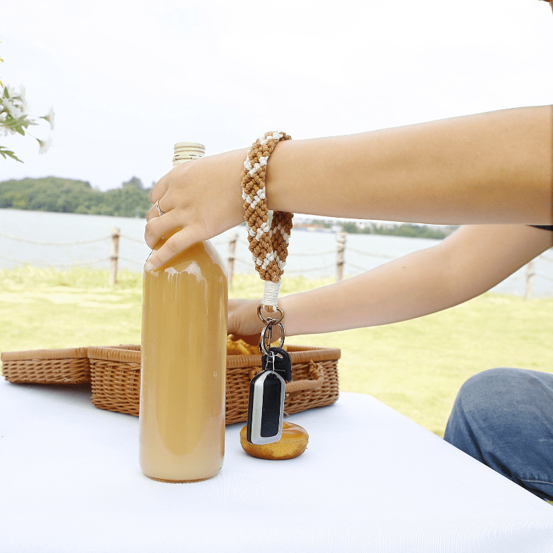 Boho Rope Keychain - Car Accessory for Key Storage