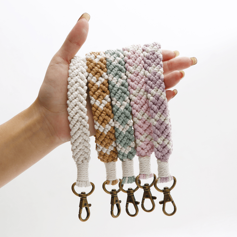 Boho Rope Keychain - Car Accessory for Key Storage