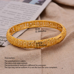 24K Plated Wedding Bangles Ethiopian Jewelry Women Arab Birthday