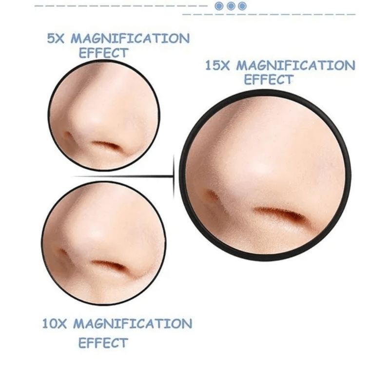 5X 10X 15X Magnifying Mirror with Suction Cups for Makeup Application