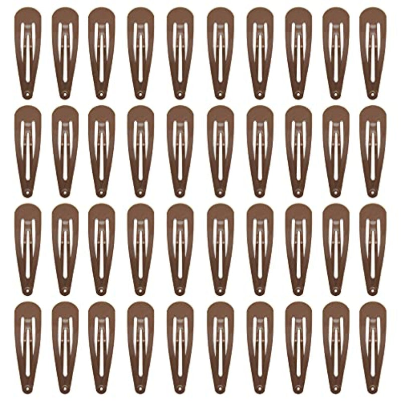 40pcs Solid Medium Hair Snap Clip Girls Women Hair Accessory