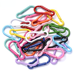 5pcs Mix Carabiner D Ring Key Chain Clip Spring Gate Safety Buckle Kayrings