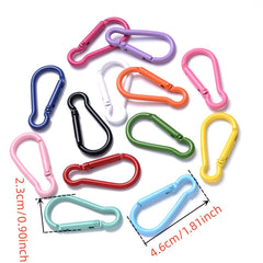 5pcs Mix Carabiner D Ring Key Chain Clip Spring Gate Safety Buckle Kayrings