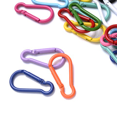 5pcs Mix Carabiner D Ring Key Chain Clip Spring Gate Safety Buckle Kayrings