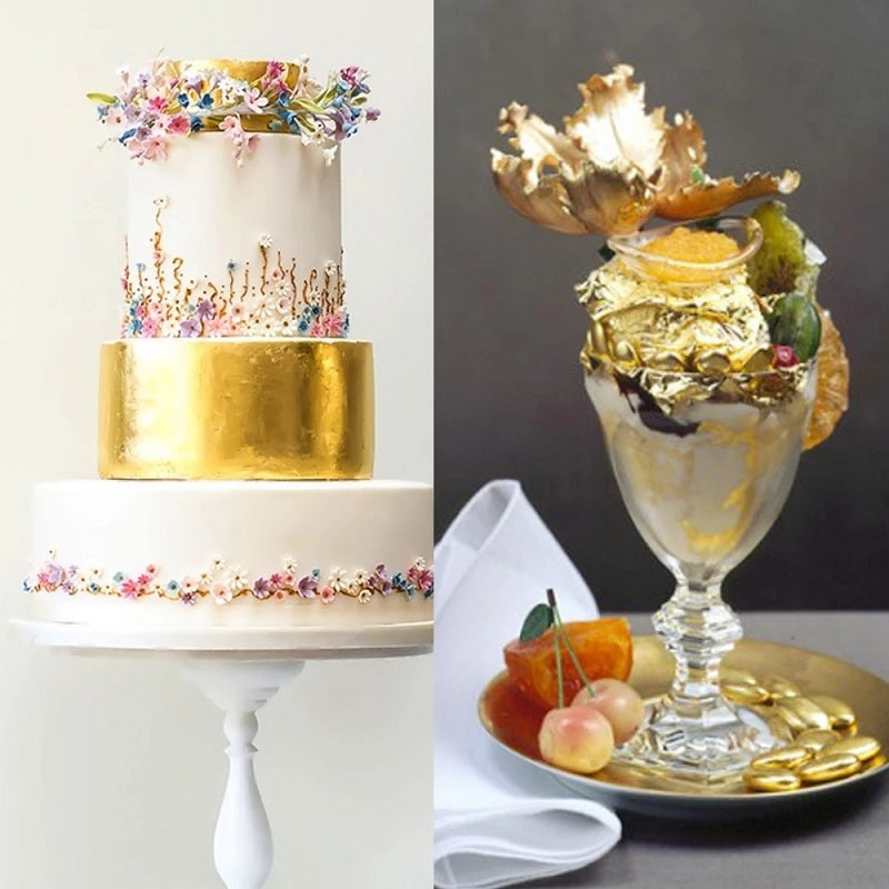 100 Sheets Gold Silver Foil Paper Leaf Gilding DIY Art Craft Paper