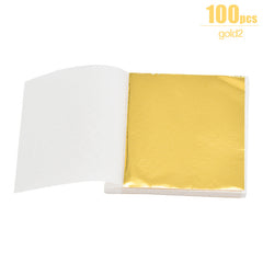 100 Sheets Gold Silver Foil Paper Leaf Gilding DIY Art Craft Paper