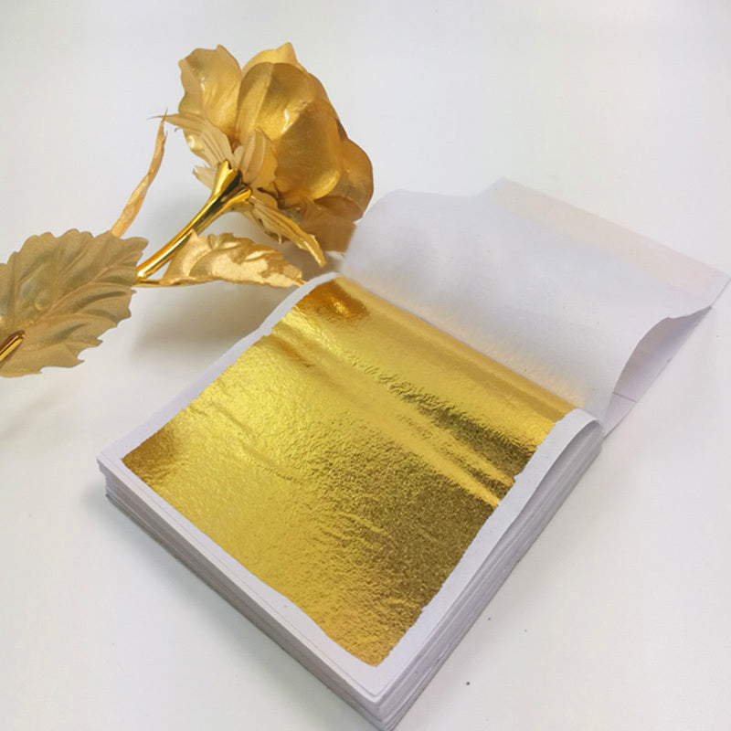 100 Sheets Gold Silver Foil Paper Leaf Gilding DIY Art Craft Paper