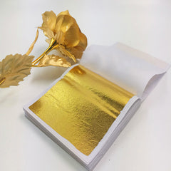 100 Sheets Gold Silver Foil Paper Leaf Gilding DIY Art Craft Paper
