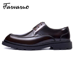 FARVARWO Leather Derby Lace Up Dress Shoes