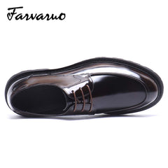 FARVARWO Leather Derby Lace Up Dress Shoes