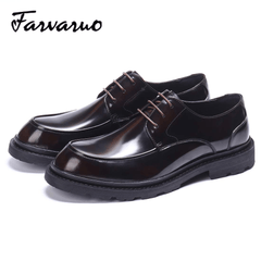 FARVARWO Leather Derby Lace Up Dress Shoes