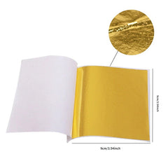 100 Sheets Golden Silvery Foil Paper Leaf Gilding DIY Art Craft Paper