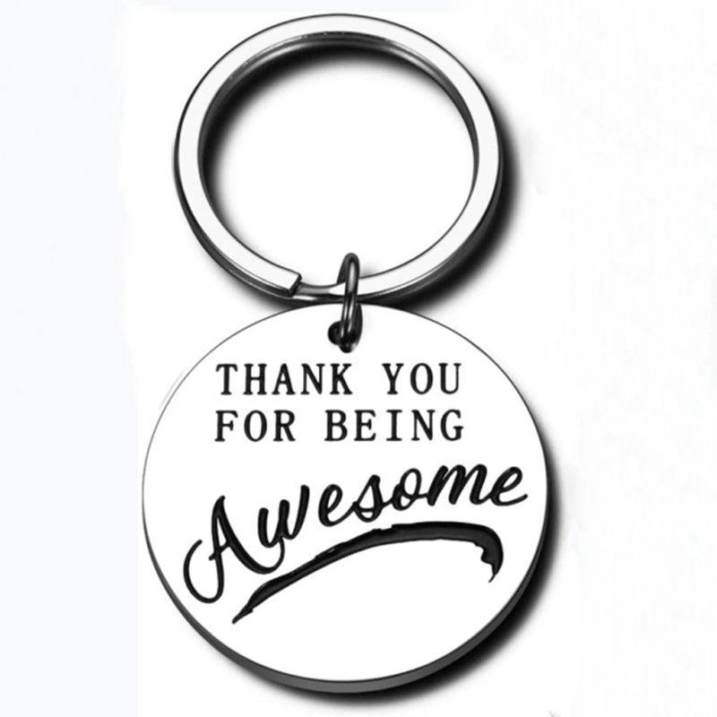 Stainless Steel Thank You Keychain - Perfect Gift for Coworkers, Bosses, Friends