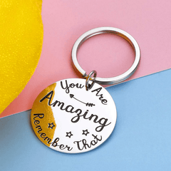 2021 Inspirational Birthday Keychain BFF Women Men Thank You Gift