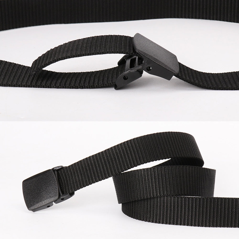 Men's Tactical Belt 24inch Nylon Waist Belt Plastic Buckle