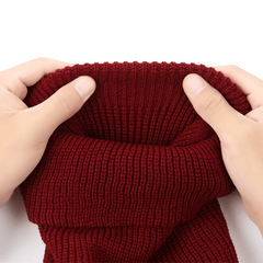 Embroidered Knit Ski Mask Winter Balaclava Hat 3 Hole Knitted Full Face Cover
