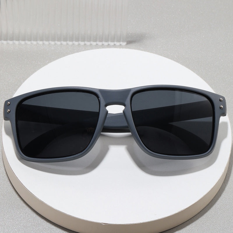 Men's Retro Rice Nail Sunglasses Square Frame