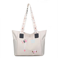 Large Capacity Print Shoulder Bag with Fixed Straps