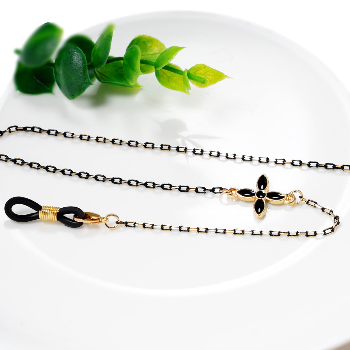 Boho Clover Eyeglasses Chain Anti Slip Glasses Holder Four Leaf Clover Chain