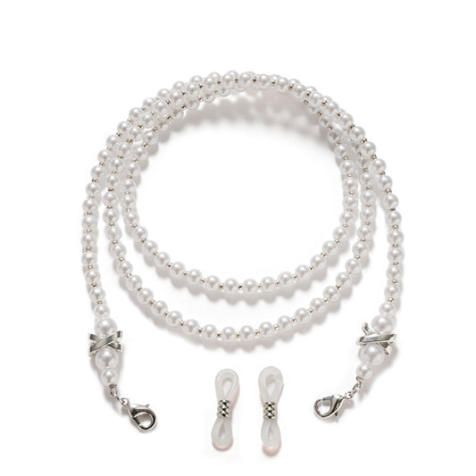 Faux Pearl Beaded Eyeglass Chain Sunglasses Holder