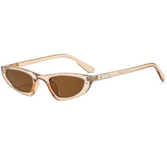 Vintage Rectangle Sunglasses 80s Thin Frame Small Glasses