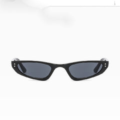 Vintage Rectangle Sunglasses 80s Thin Frame Small Glasses