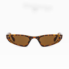 Vintage Rectangle Sunglasses 80s Thin Frame Small Glasses