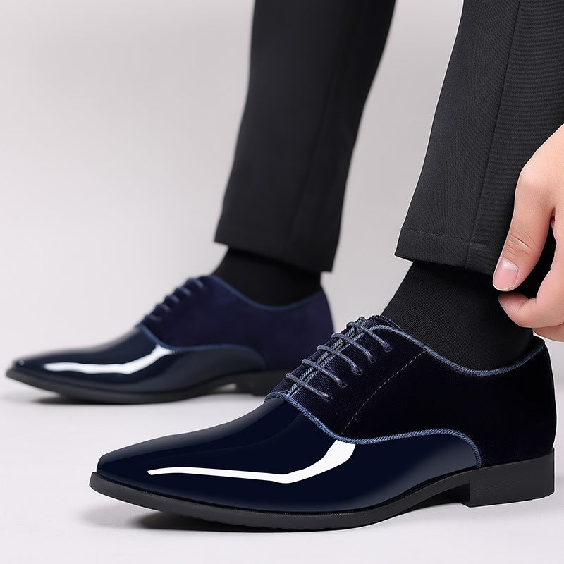 Men's Lace-Up Vintage Dress Shoes Point Toe for Wedding & Business