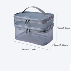 Mesh Cosmetic Organizer Travel Toiletry Bag Portable Makeup Bag