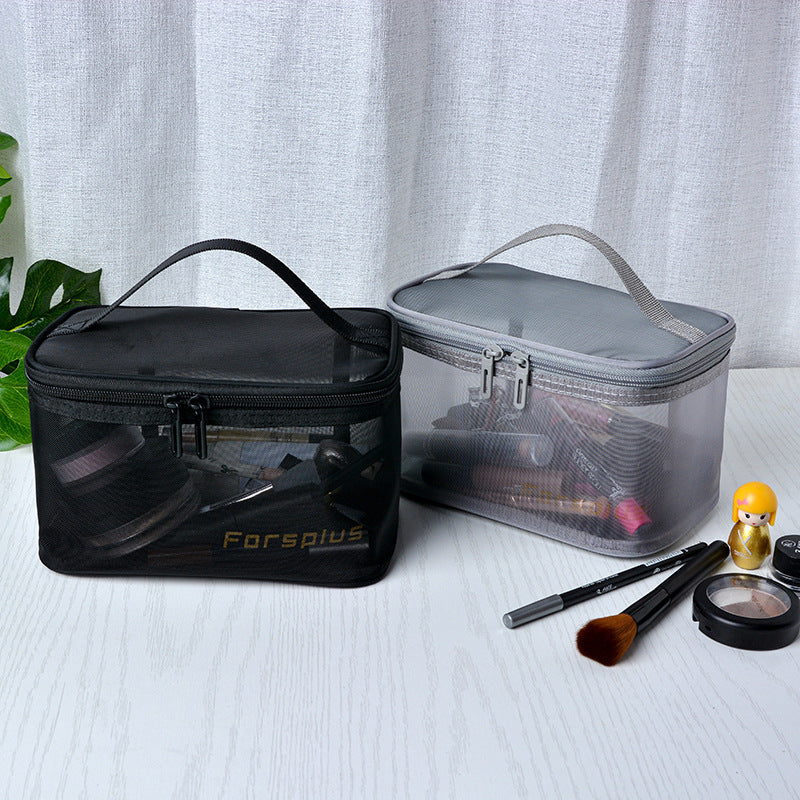 Mesh Cosmetic Organizer Travel Toiletry Bag Portable Makeup Bag