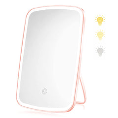 LED Makeup Mirror Folding Lighted Vanity Mirror 3 Lighting Modes Cosmetic Travel