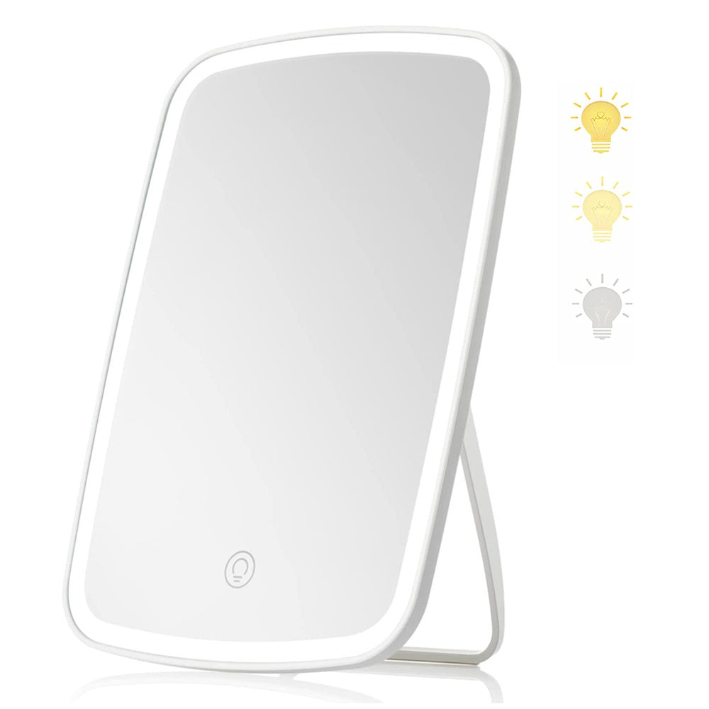 LED Makeup Mirror Folding Lighted Vanity Mirror 3 Lighting Modes Cosmetic Travel