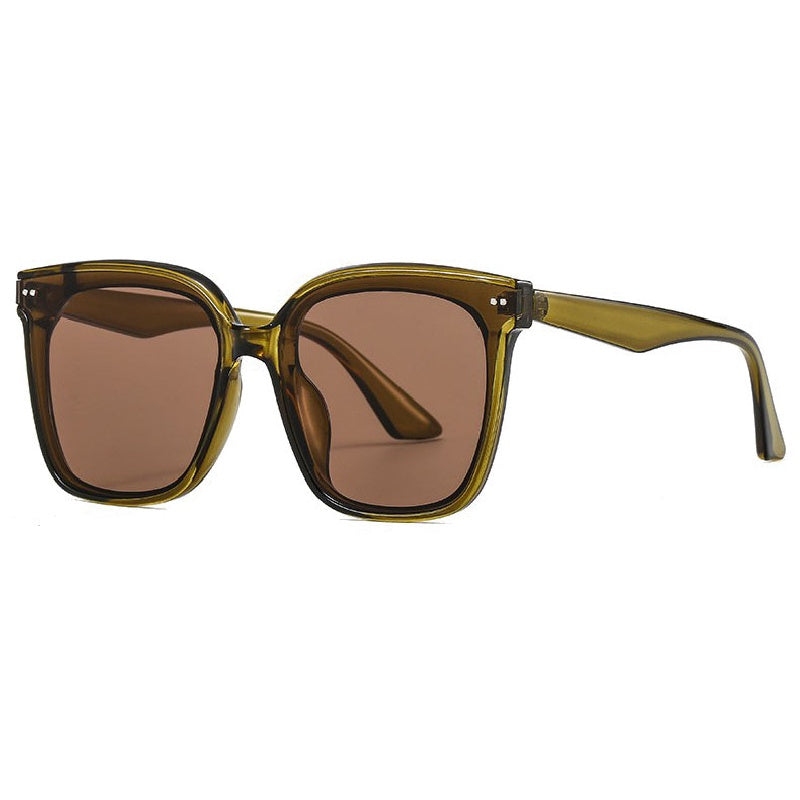 Square Large Frame Sunglasses UV Protection Women Eyewear