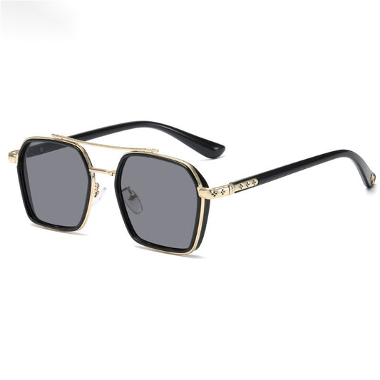 Double Bridge Aviator Sunglasses Candy Lens Metal Frame Eyewear