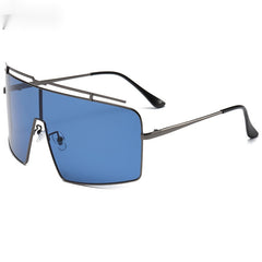 Large Square Sunglasses Vintage Wrap Around Metal Shades Y2K Punk Women Hiking