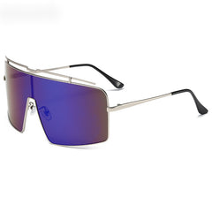 Large Square Sunglasses Vintage Wrap Around Metal Shades Y2K Punk Women Hiking
