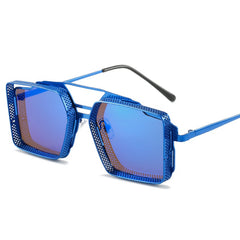 Oversized Metal Square Sunglasses Steampunk Y2K Eyewear