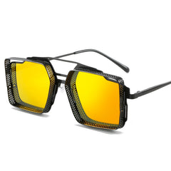 Oversized Metal Square Sunglasses Steampunk Y2K Eyewear