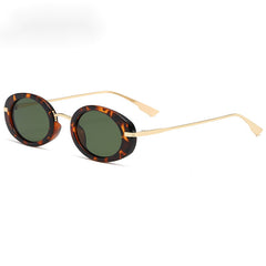 Small Oval Frame Y2K Sunglasses Metal Classic Light Blocking Eyeglasses