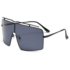 Large Square Sunglasses Vintage Wrap Around Metal Shades Y2K Punk Women Hiking
