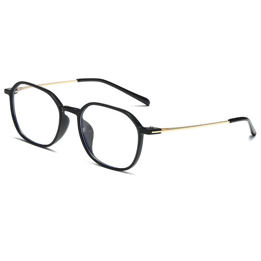 Square Anti Light Glasses For Women Men Students Retro Metal PC Spectacles Frame