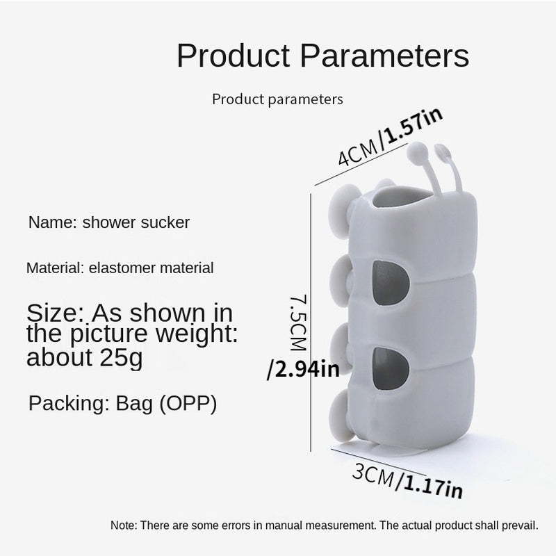 Punch Bathroom Shower Sprinkler Rack Wall Suction Cup Storage Organizer