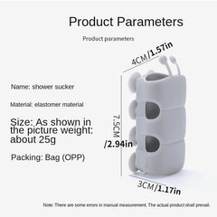 Punch Bathroom Shower Sprinkler Rack Wall Suction Cup Storage Organizer