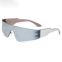 Y2K Rimless Gradient Sunglasses Punk Wrap Eyewear