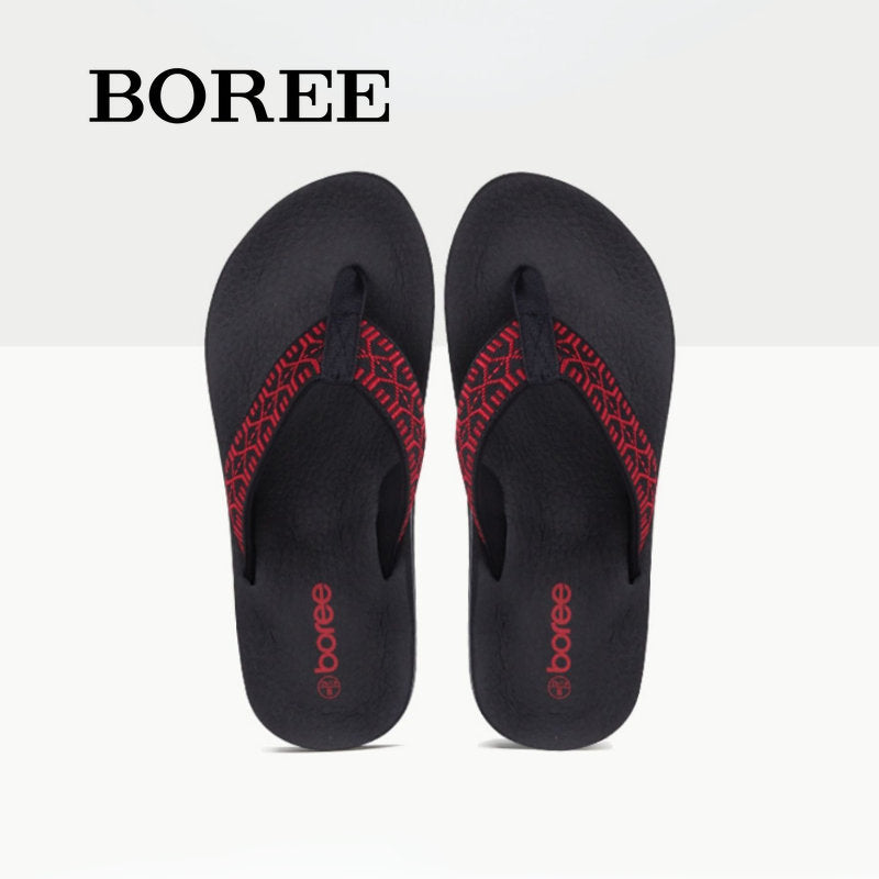 BOREE Men's Flip Flops Lightweight Slides Slippers Non slip Thong Sandals