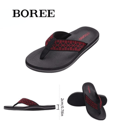 BOREE Men's Flip Flops Lightweight Slides Slippers Non slip Thong Sandals