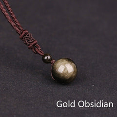 High Pure Natural Tiger's Eye Stone Beads Pendant Necklace
